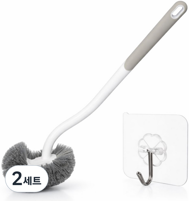 소픽 편리한 변기 청소솔 + 무타공걸이 세트, 변기솔+무타공걸이, 2세트