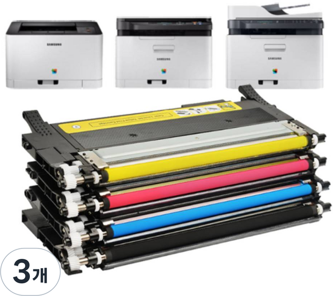 삼성 프린터 토너 SL-C565FW 호환, 3개, 최신칩 검정색 CLT-K515S,