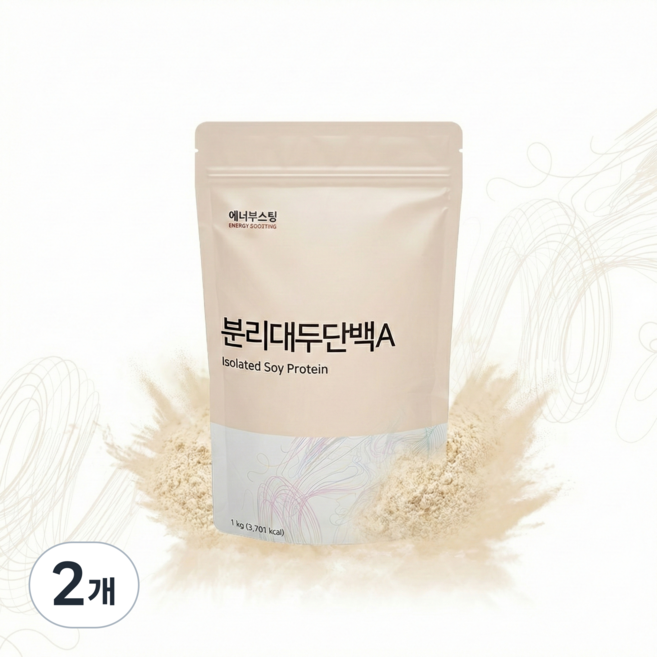 분리대두단백 식물성 ISP 단백질 파우더, 2개, 1kg