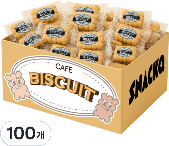 스낵큐 노브랜드 과자, 100개, 카페비스킷