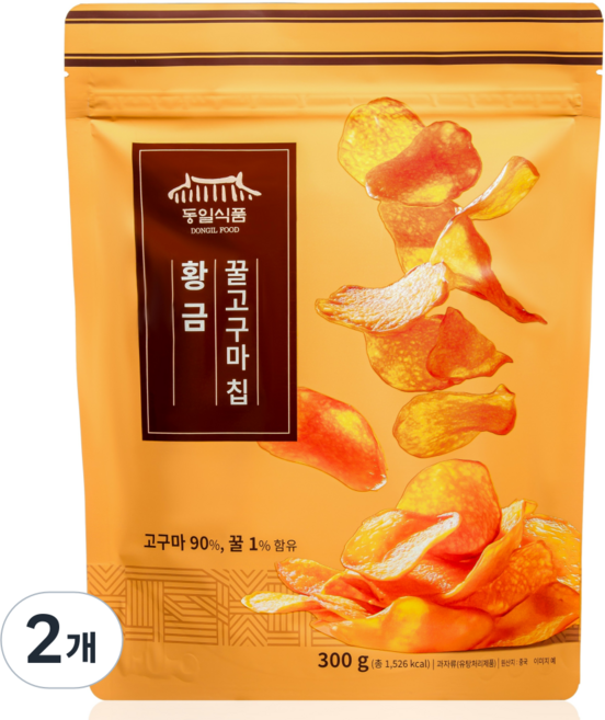 동일식품 황금 꿀 고구마칩 대용량 간식, 2개, 300g
