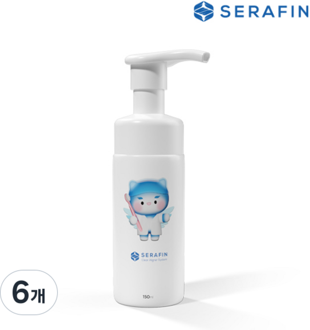 뉴 세라핀포밍 거품치약 교정장치 전용 (민트향), 6개, 150ml