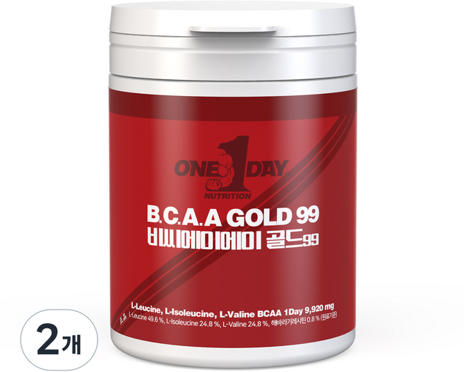 원데이뉴트리션 무맛_BCAA GOLD 99, 2개, 300g