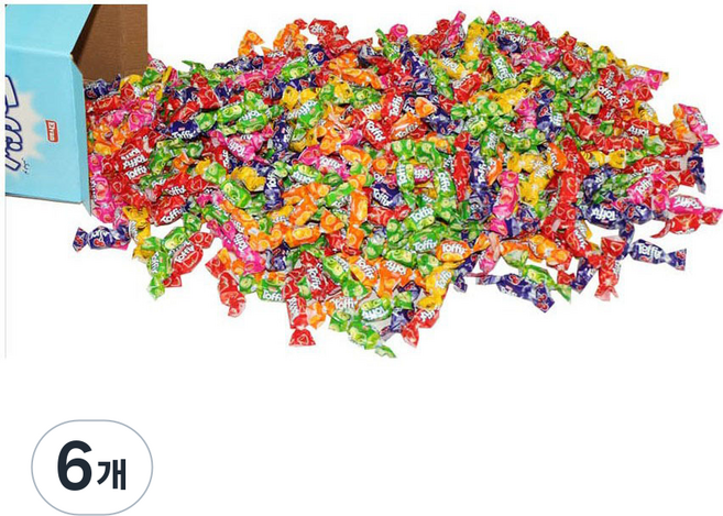 엘반 토픽스 과일향 츄위캔디500여개입 특대용량, 2kg, 6개