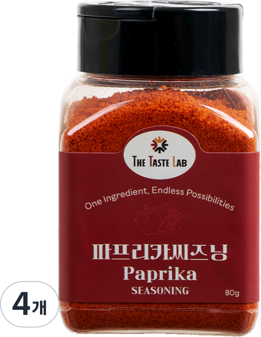 더테이스트랩 파프리카 가루 파우더 시즈닝, 4개, 80g