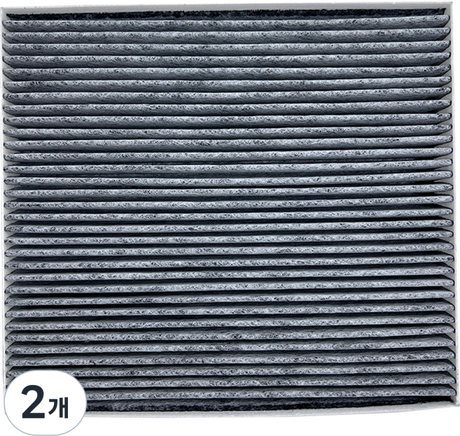 현기파츠 현대 기아 자동차 활성탄 에어컨 필터 PM0.3 순정품 97133L1100 / 97133N9000 호환, 2개, EV9