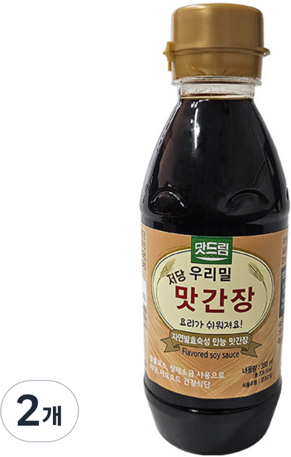 저당 맛 간장, 2개, 350ml