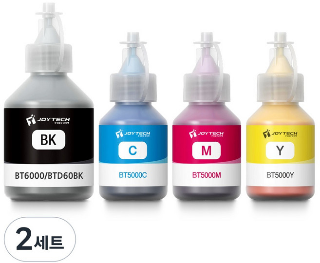 잉크다파라 브라더 호환잉크 BTD60 BT6000 BT5000 세트, 검정+파랑+빨강+노랑, 2세트