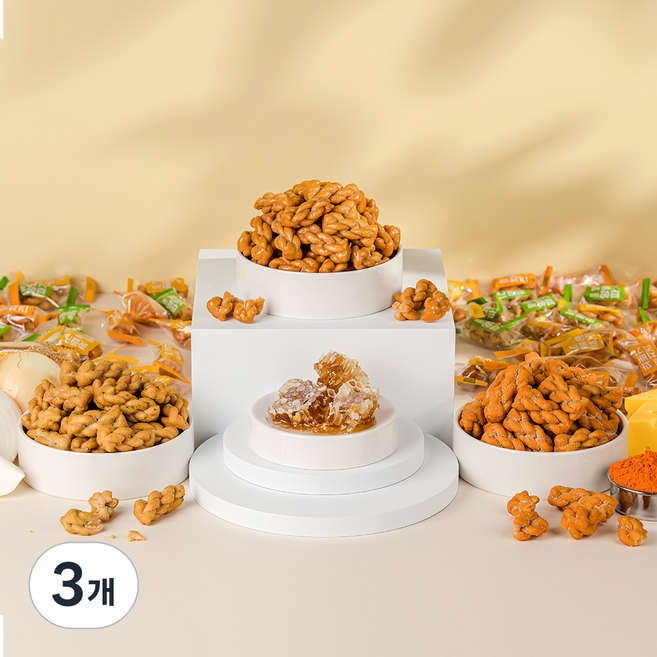 동일식품 미니 한입 꽈배기 세가지맛 꿀꽈배기+양파꽈배기+치즈꽈배기 약 150개입, 3개, 1kg