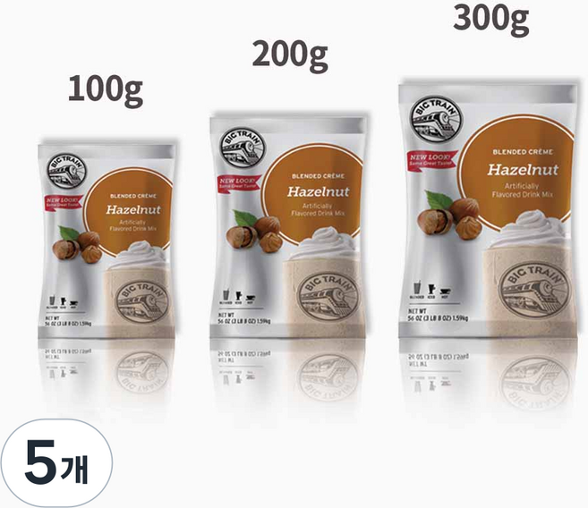빅트레인 헤이즐넛파우더, 300g, 5개, 1개입