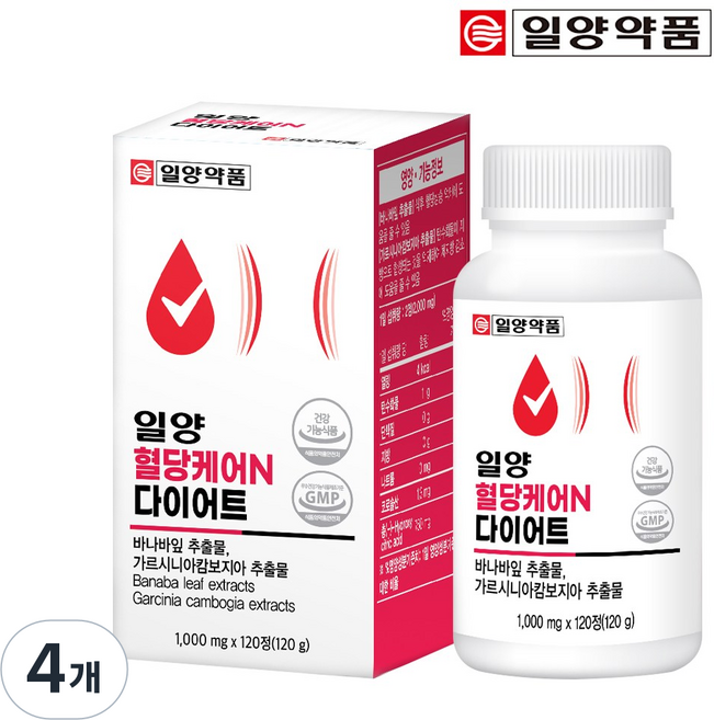 혈당케어 N 다이어트 레몬밤 바나바잎 가르시니아 추출물 120정, 4개