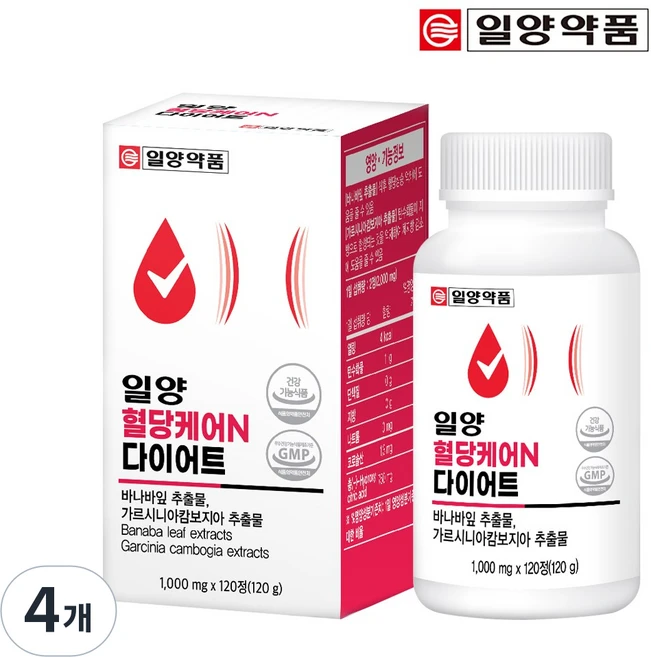 혈당케어 N 다이어트 레몬밤 바나바잎 가르시니아 추출물 120정, 4개 - 쿠팡