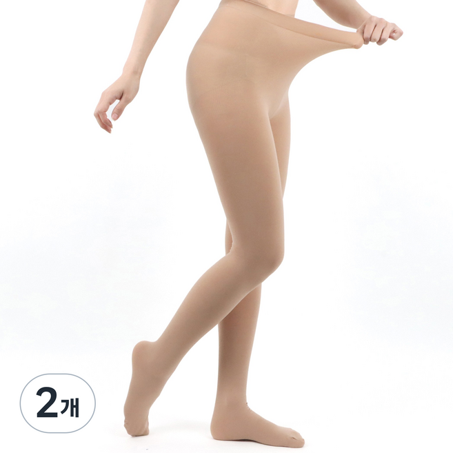 베일리화이트 여성 골프스타킹 기모 150데니아 가을 겨울 레깅스, 유발, 스킨, 2개
