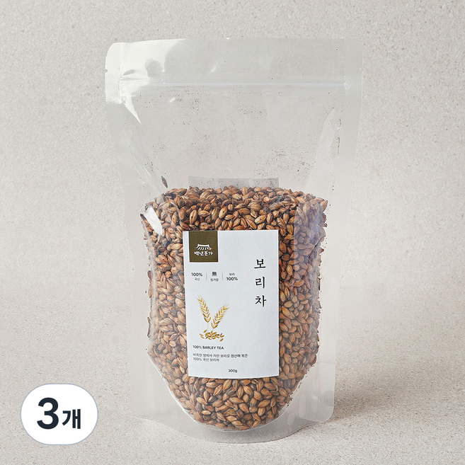 백년본가 첨가물 없는 100% 국산 볶은 보리차, 3개, 1개입, 300g