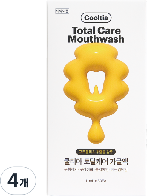 쿨티아 프로폴리스 가글 스틱형 30p, 330ml, 4개
