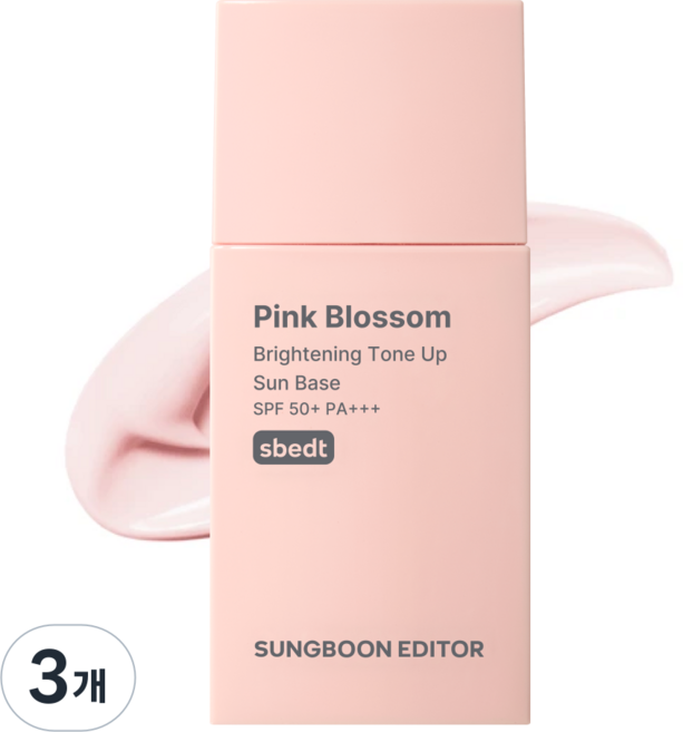 성분에디터 핑크 블라썸 브라이트닝 톤업 선 베이스 SPF50+ PA+++, 30ml, 3개