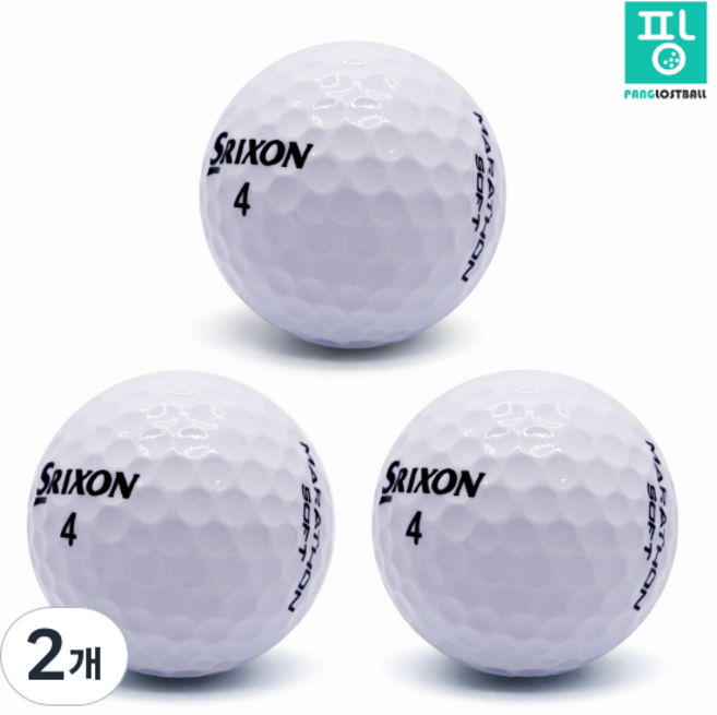 [팡로스트볼] 스릭슨 화이트 2피스 A-급 실속형 로스트볼 골프공, 2개, 20개입, 흰색