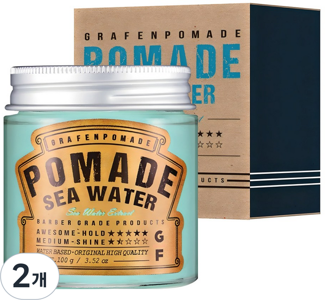 그라펜 해수 포마드 헤어왁스, 100g, 2개
