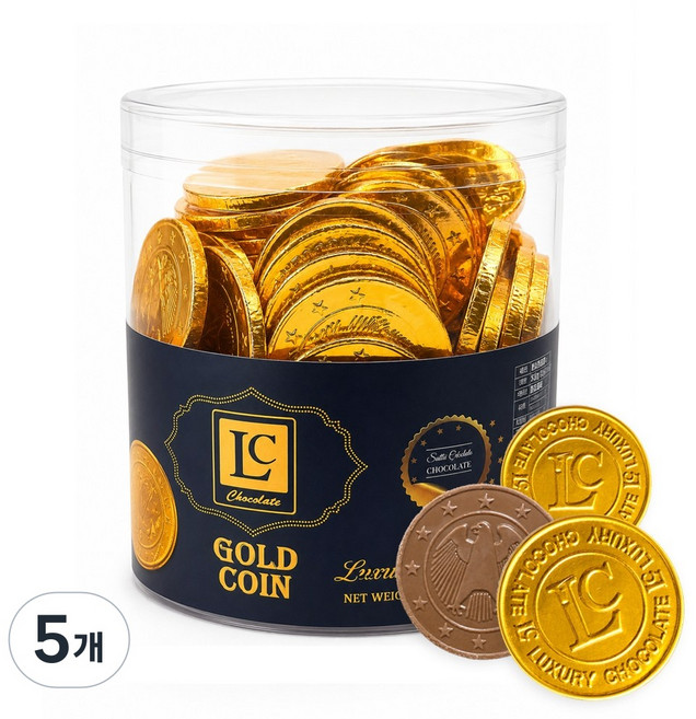 엘씨 골드 코인 초콜릿 100여개입 500g, 5개