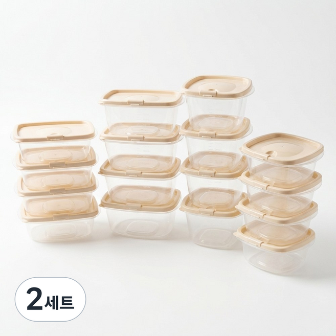 DAMDA 담다톡 전자레인지 보관용기 냉동밥, 2세트