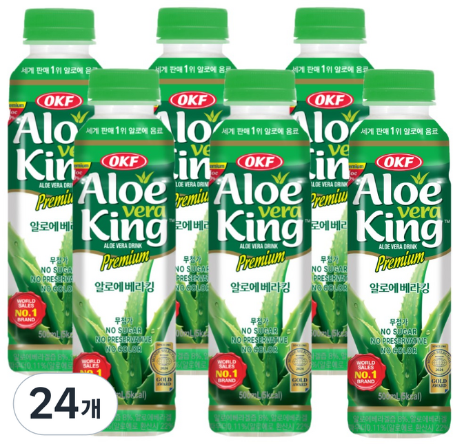 알로에베라킹 오케이에프 음료, 500ml, 24개