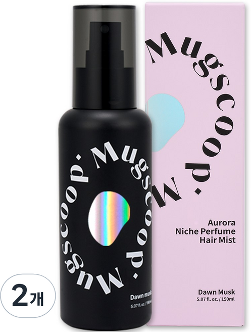 머그스쿱 오로라 전설의향수 식물성오일 헤어 에센스 미스트 던 머스크향, 2개, 150ml