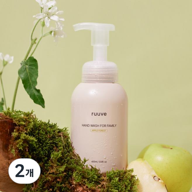 러베 유아 페이셜 & 핸드워시 애플 포레스트향, 2개, 400ml