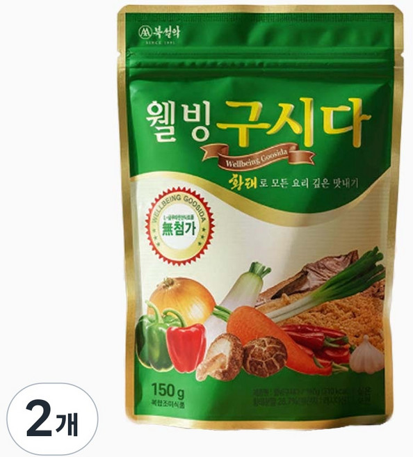 북설악 만능 분말육수 황태 웰빙구시다, 150g, 2개
