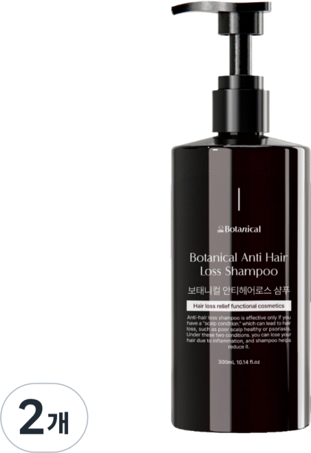 보태니컬 안티헤어로스 샴푸(탈모완화 비듬캐어), 2개, 300ml