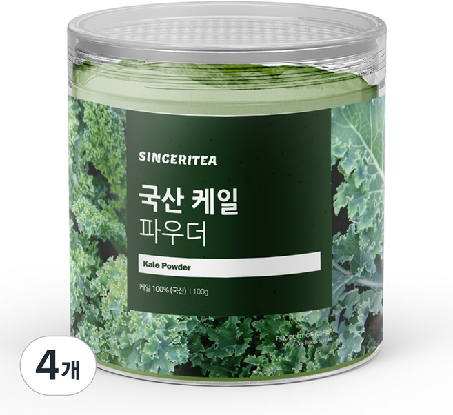 신서리티 국산 케일 파우더, 4개, 100g