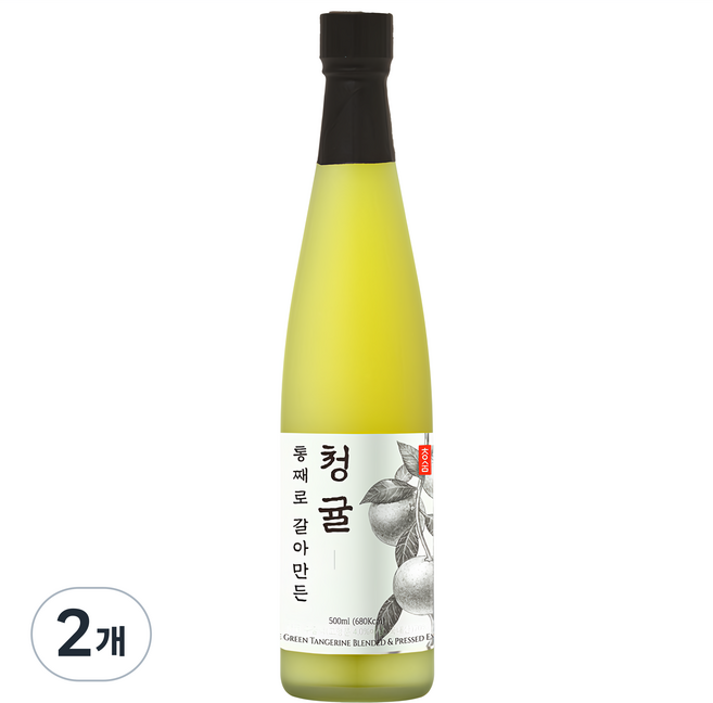 청숨 통째로 갈아만든 청귤, 500ml, 2개