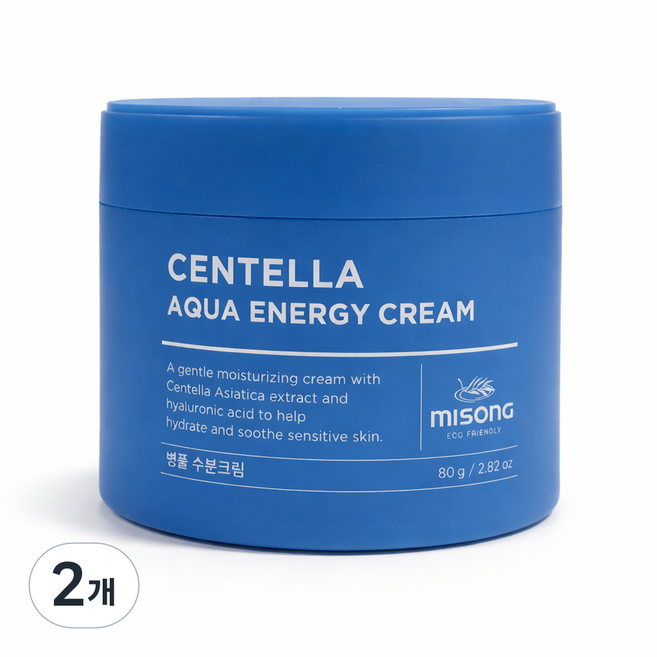 강력한보습 병풀 수분크림 센텔라아쿠아에너지크림, 80g, 2개