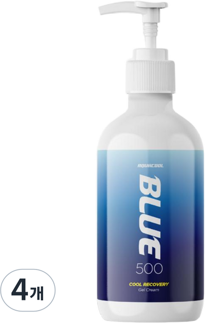 아쿠아쿨 블루500 리커버리 바디 젤, 500ml, 4개