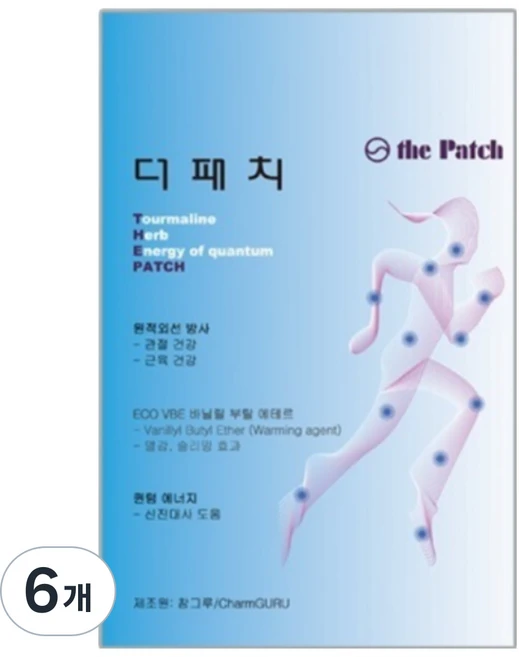 참그루 더패치 원적외선 근육관절 냄새없는 무향 패치 통증완화 관절근육케어, 6개, 30매입 - 쿠팡