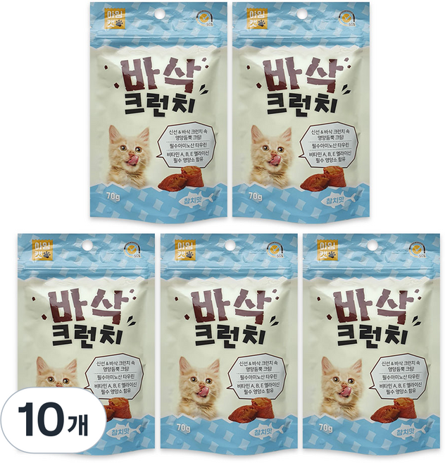 아임캣 바삭크런치 참치맛 겉바속촉 냥이간식, 10개