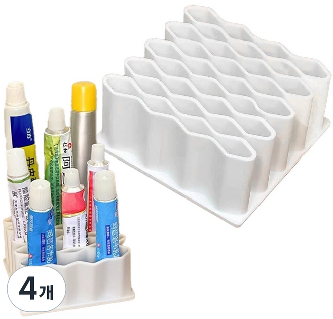 심플리프 다용도 연고 정리대, 4개, 화이트