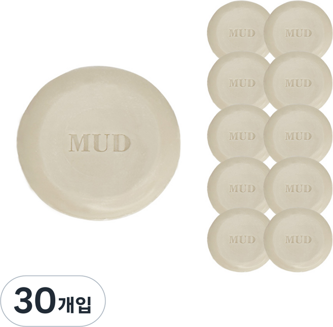 보령 머드 객실용 미니 비누 여행용 리조트 호텔 업소용 사우나 어메니티 일회용 펜션 모텔, 30개입, 30g