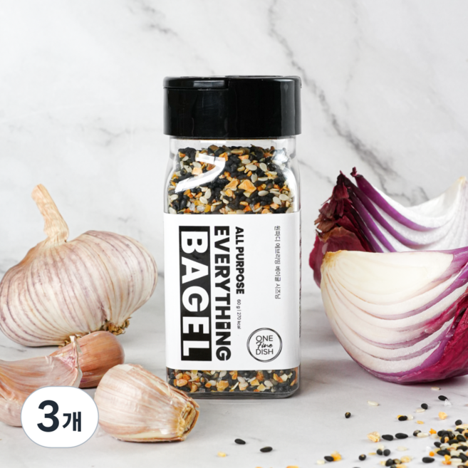 원파디 에브리띵 베이글 시즈닝, 3개, 60g