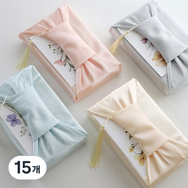 정선당 호두정과 꿀 호두강정 답례품 고급 보자기포장 선물세트 감사카드포함, 15개, 보자기색상혼합