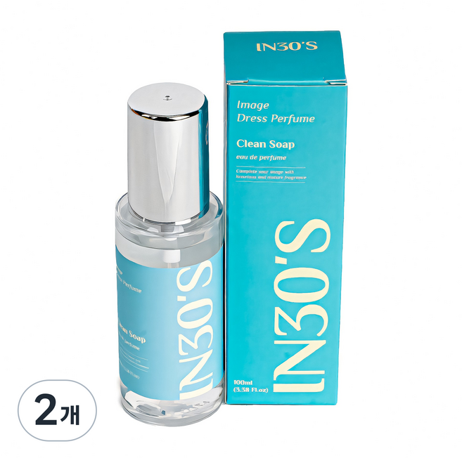 인써티 오드퍼퓸 섬유 향수 드레스퍼퓸, 13.클린솝, 100ml, 2개