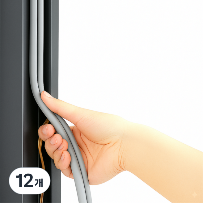 쇼앤엔 틈새 막이 고무패킹 문풍지, 12개, 그레이