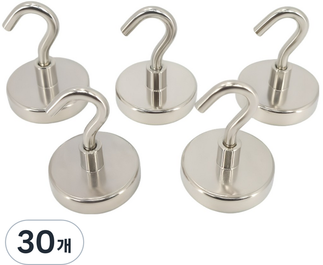 마니코 초강력 네오디움 고리자석 후크고리형 후크자석 42mm, 30개