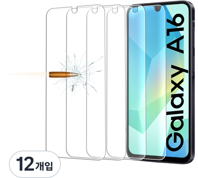 KT 포차코 키즈폰 액정 강화유리 방탄필름 4매, 12개