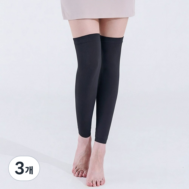 베일리화이트 자외선차단 다리 레그토시 여성 남성 등산 자전거 골프, 3개, 블랙