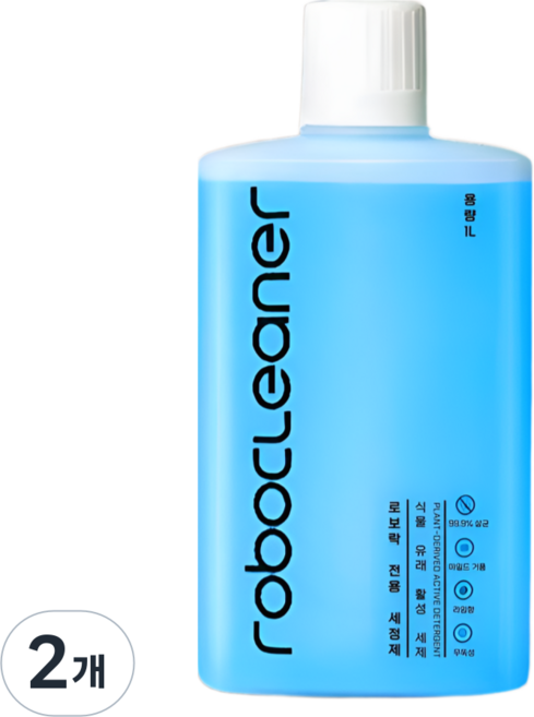 [호환] 로보락 전용 세제 세정제 클리너 세척액 1L, 로보클리너, 2개