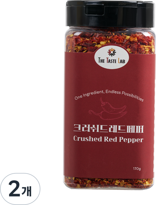 더테이스트랩 매운 고추 크러쉬드 레드페퍼, 2개, 170g