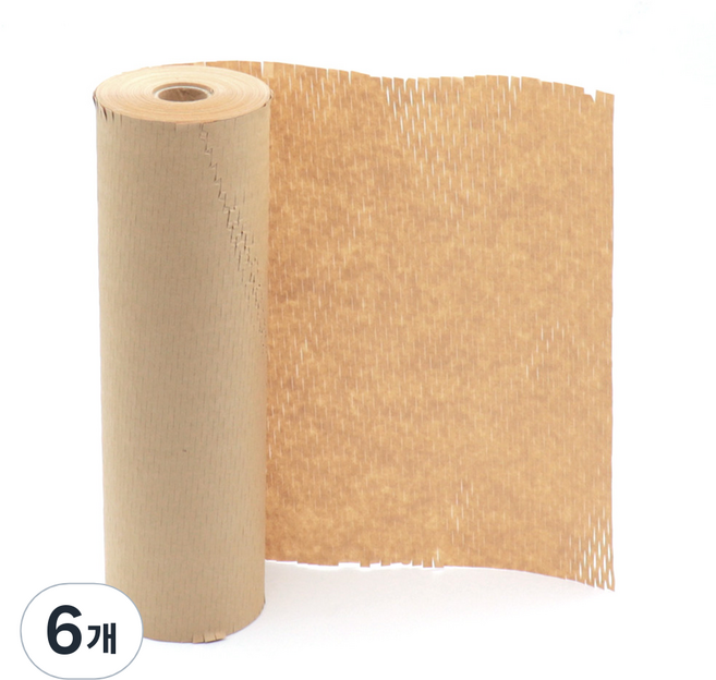 휴크래프트 버블 종이 완충재 종이 완충 포장지 크라프트 뽁뽁이, 6개