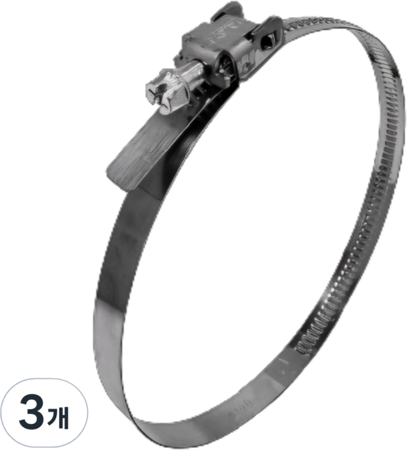 덕트몰 고강도 스텐 호스밴드 50mm[2인치]~1000mm[40인치], 3개