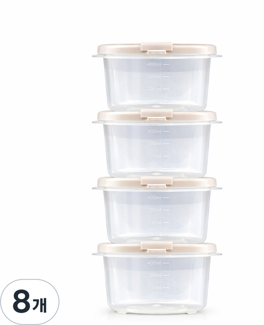 DAMDA 담다톡 전자레인지 보관용기 냉동밥, 8개, 정사각2호(500ml)