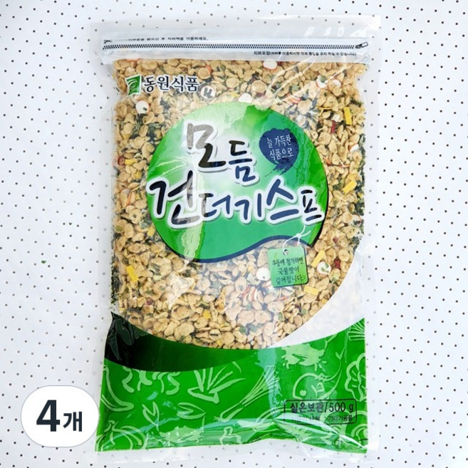 동원 모듬건더기스프 우동스프, 500g, 4개